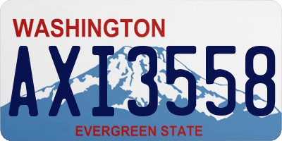 WA license plate AXI3558