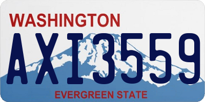 WA license plate AXI3559