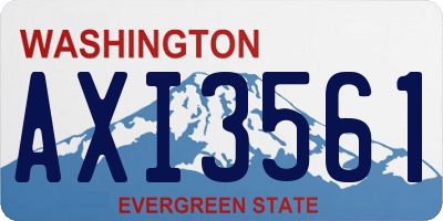 WA license plate AXI3561