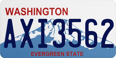 WA license plate AXI3562