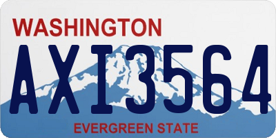 WA license plate AXI3564