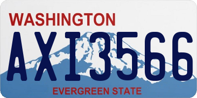 WA license plate AXI3566