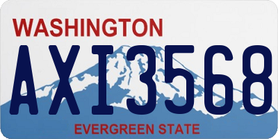 WA license plate AXI3568
