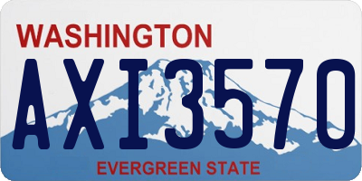 WA license plate AXI3570