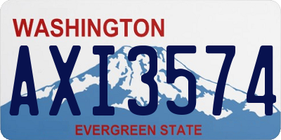 WA license plate AXI3574