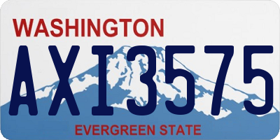 WA license plate AXI3575