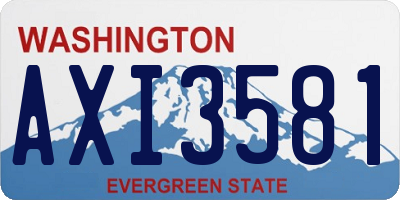 WA license plate AXI3581