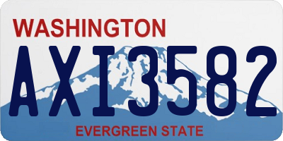 WA license plate AXI3582