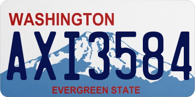 WA license plate AXI3584