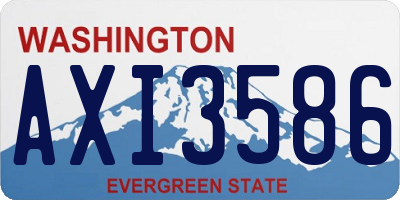 WA license plate AXI3586
