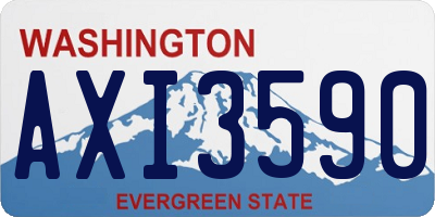WA license plate AXI3590