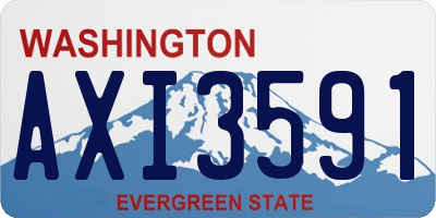 WA license plate AXI3591