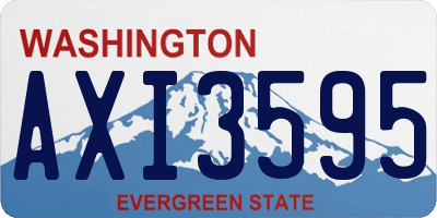 WA license plate AXI3595
