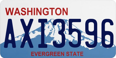 WA license plate AXI3596