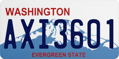 WA license plate AXI3601
