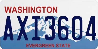 WA license plate AXI3604