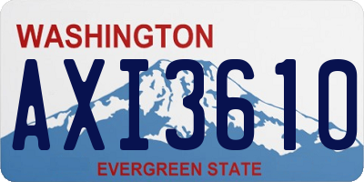 WA license plate AXI3610