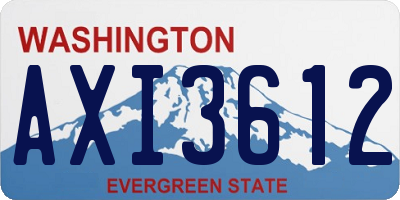 WA license plate AXI3612