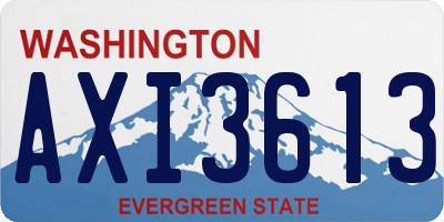 WA license plate AXI3613