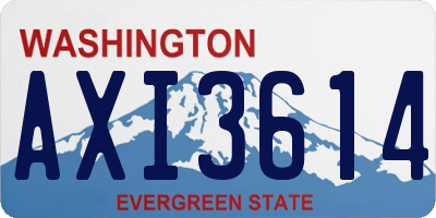 WA license plate AXI3614