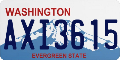 WA license plate AXI3615