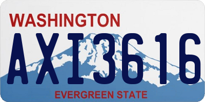 WA license plate AXI3616