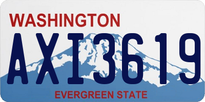 WA license plate AXI3619
