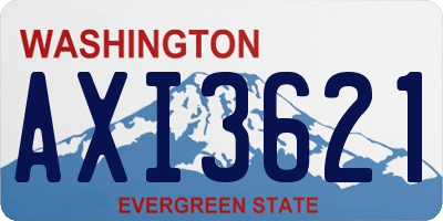 WA license plate AXI3621
