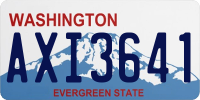 WA license plate AXI3641