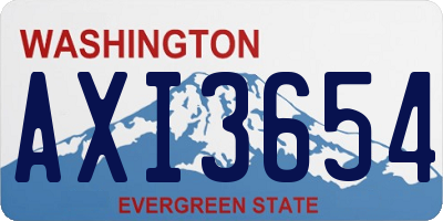 WA license plate AXI3654