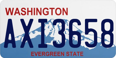 WA license plate AXI3658