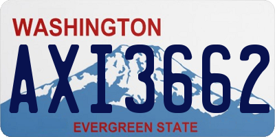WA license plate AXI3662