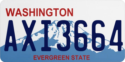 WA license plate AXI3664