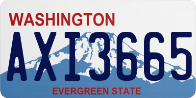 WA license plate AXI3665