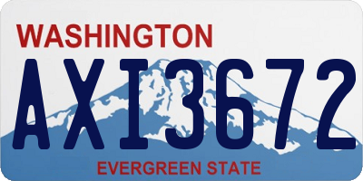 WA license plate AXI3672