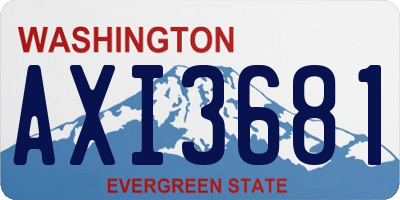 WA license plate AXI3681