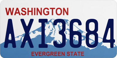WA license plate AXI3684