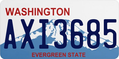WA license plate AXI3685