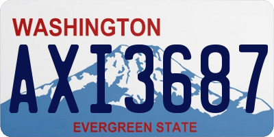 WA license plate AXI3687