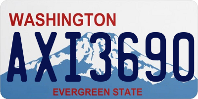 WA license plate AXI3690