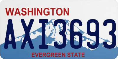 WA license plate AXI3693