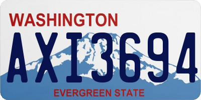 WA license plate AXI3694