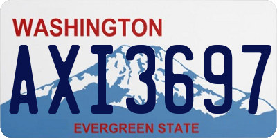 WA license plate AXI3697