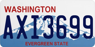 WA license plate AXI3699