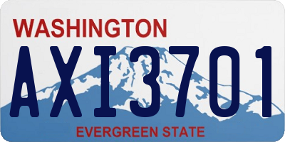 WA license plate AXI3701