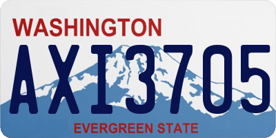 WA license plate AXI3705