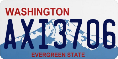 WA license plate AXI3706