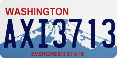WA license plate AXI3713