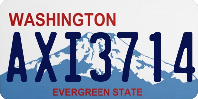 WA license plate AXI3714