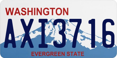 WA license plate AXI3716